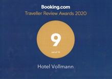 Hotel Vollmann Weilheim Booking Traveller Review Award 2020