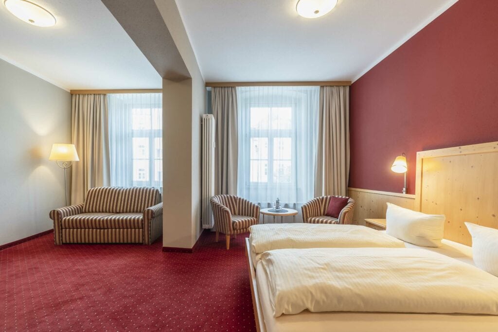 Hotel Vollmann Weilheim Junior Suite Schlafzimmer
